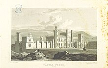 Castle Freke in 1818 (image extracted from page 270 of volume 6 of Views of the Seats of Noblemen and Gentlemen in England, Wales, Scotland and Ireland. L.P, by John Preston Neale.) Neale(1818) p6.270 - Castle Freke, Cork.jpg