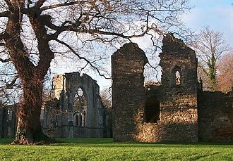 The abbot's two-storey vaulted house (right) at Netley Abbey was Steven' lodging in 1529-1536. Netleyabbotshouse.jpg