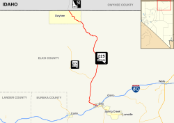 Map of Nevada State Route 225