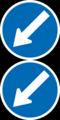 New Zealand road sign Keep Left Black.png