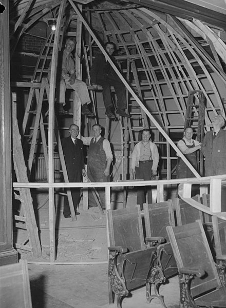 Construction of the planetarium in 1945
