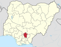 मानचित्र जिसमें एनुगु राज्य Enugu State हाइलाइटेड है