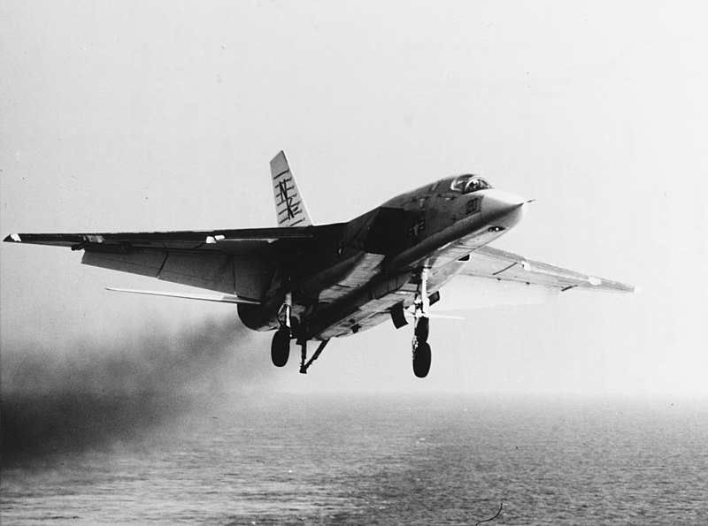 File:North American RA-5C Vigilante of RVAH-5 approaches USS Constellation (CVA-64), circa in 1968 (K-75465).jpg