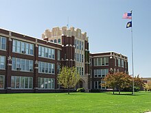 The third North Platte High School building, completed in 1930 and demolished in 2003. North Platte High School, 1930 building.jpg