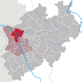 Localisation de Arrondissement de Wesel