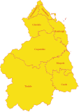 Areas of Cumberland, Northumberland,Westmorland and Durham were termed Wards