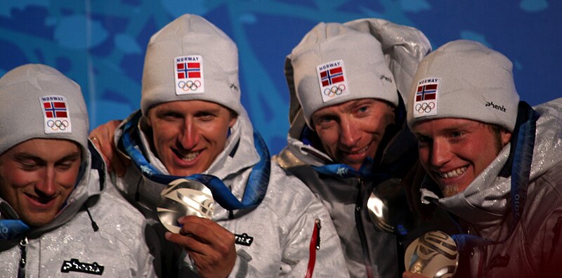 File:Norwegian Men's 4 x 10 kilometre relay team at 2010 Winter Games.jpg