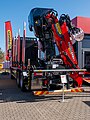 * Nomination Timber truck with Palfinger grapple crane --MB-one 12:50, 7 November 2023 (UTC) * Promotion IMHO, a bit underexposed. --C messier 22:23, 14 November 2023 (UTC)  Done Thank you --MB-one 13:58, 17 November 2023 (UTC)  Support Good quality. --C messier 19:29, 17 November 2023 (UTC)