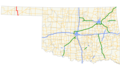 English: Map of State Highway 95 in Oklahoma.