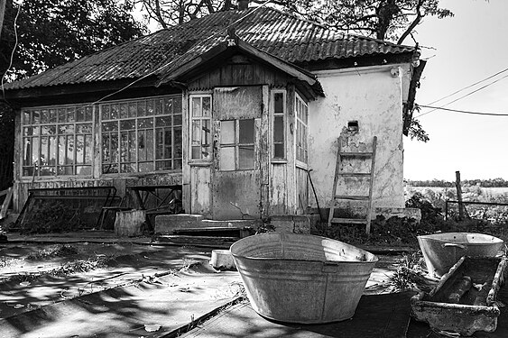 Old house in an abandoned village Ukraine