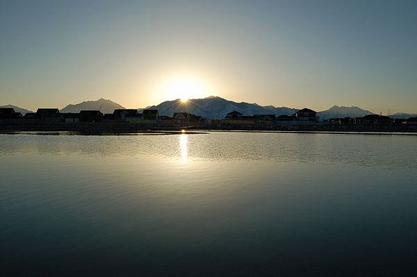 Sunrise over Oquirrh Lake, March 2008