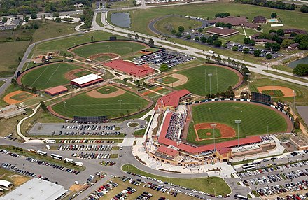 Osceola County Stadium with Johnson University Florida in background