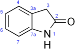 Structural formula of oxindole