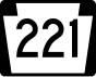 Pennsylvania Route 221 Markierung