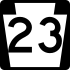 PA Route 23 signo