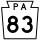 Pennsylvania Route 83 marker