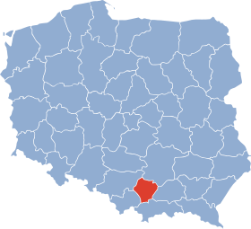 Położenie województwa krakowskiego