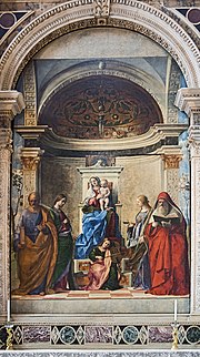 Miniatura para La Virgen y el Niño con santos (Bellini)