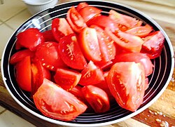 Sliced tomatoes