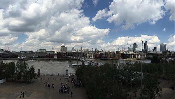Panoramic view from Tate Modern balcony