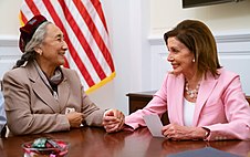 Pelosi meets with Rebiya Kadeer in 2019.jpg