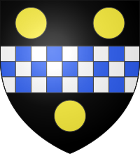 The arms of William Pitt, Earl of Chatham form the basis for the arms of Pittsburgh Pitt arms.svg