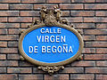 Placa con el nombre de la calle en Bilbao.