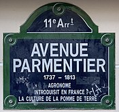 Plaque Avenue Parmentier - Paris XI (FR75) - 2021-06-09 - 1.jpg