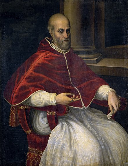 Marcellus II depicted in an anonymous 16th century painting, located in the Vatican Museums