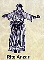 Representation av en docka för Anzar-riten