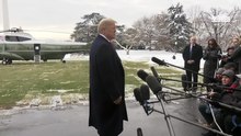 Archivo: El presidente Trump entrega una declaración a su partida el 14 de enero de 2019.webm