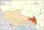Location of Chamdo Prefecture in the Tibet Autonomous Region