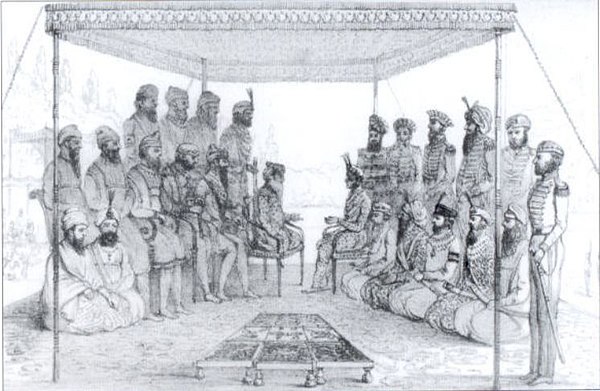Ranjit Singh holding court in 1838