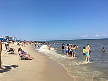 Rehoboth Beach looking north at Wilmington Avenue