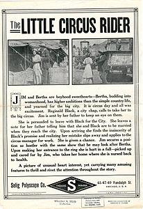 Eliberați pliantul pentru THE LITTLE CIRCUS RIDER, 1911.jpg