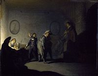 Rembrandt, Interior with Figures, 1628