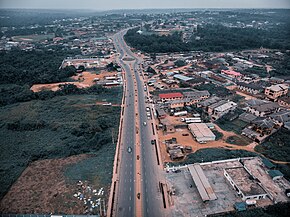 Aerial view of the expressway