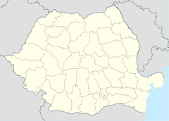 Garde på et kort over Rumænien
