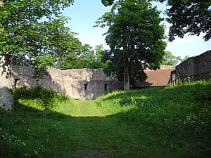 Vue depuis l'entrée à l'est (mai 2018)