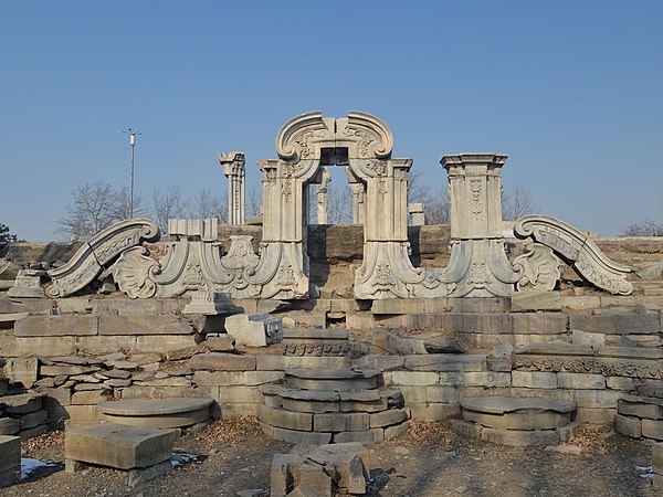 Ruins of a structure at the Old Summer Palace