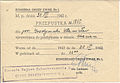 Stanisław SA Grodyński Evacuation Document 1942