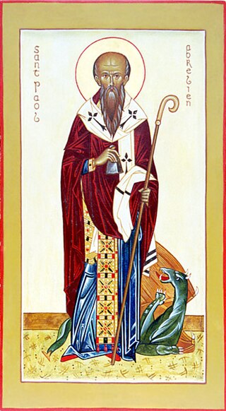 L'icône de saint Pol Aurélien peinte pour l'Association orthodoxe Sainte-Anne (Bretagne)