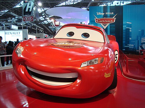 Lightning McQueen statue in Salão do Automóvel, São Paulo