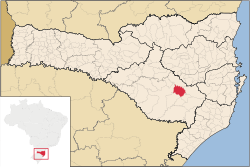 Localização de Bocaina do Sul em Santa Catarina