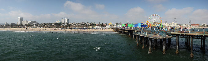 Santa Monica beach and pier