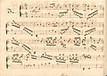 partitura scrisă de mână