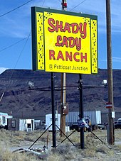 Shady Lady Ranch brothel sign. Shady Lady Ranch brothel, Nye County, Nevada.jpg