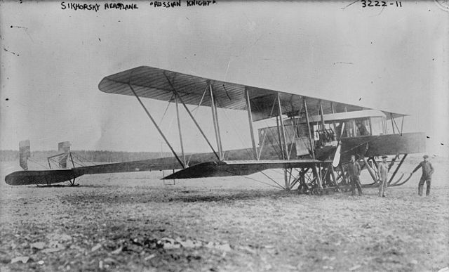 Sikorsky Bolshoi Baltisky of 1913, before receiving its pair of pusher engines