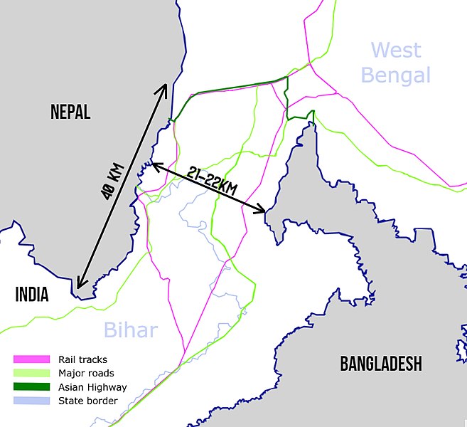 File:Siliguri Corridor sketch with Asian Highway segment.jpg