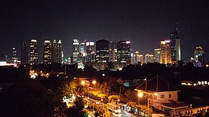 The western half of Sudirman Central Business District is in Tanah Abang District, Central Jakarta. Skyline Jakarta.jpg